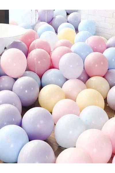 Party and Story 50 pieces 5 inch pastel marshmallow colored balloon