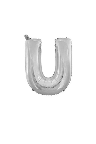 Party and Story Foil letter balloon, 32 inches, silver color, 80 cm