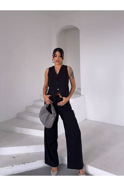 ILLE Slim Draped Vest Pants Suit