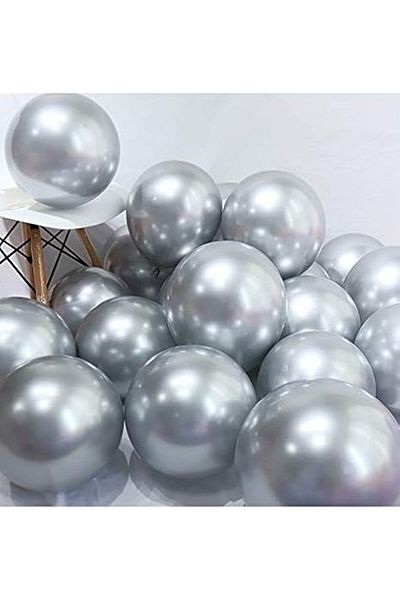 Party and Story 100pcs chrome balloon 12 inch silver