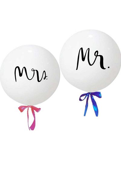Party and Story Wedding balloon 2 pieces, lady and man, size 18 inches