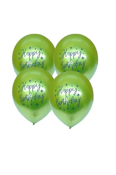 Party and Story Chrome Birthday Balloon 4pcs 12inch