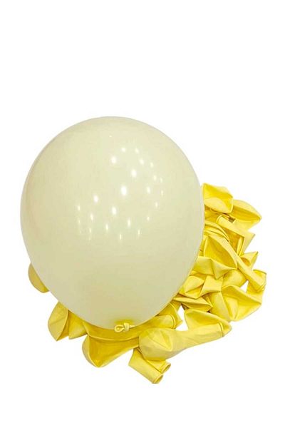 Party and Story 50pcs 12" Pastel Yellow Latex Balloons
