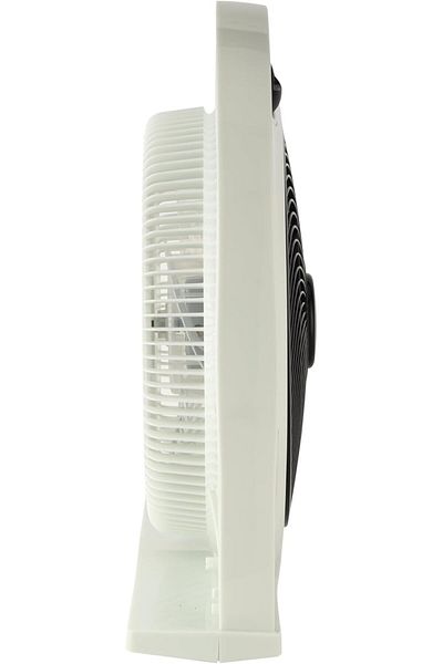 Olsenmark 12'' Box Fan | 3-speed Settings, 5 Blades, 120-min Timer, 360° Rotating Grill, 40w Motor