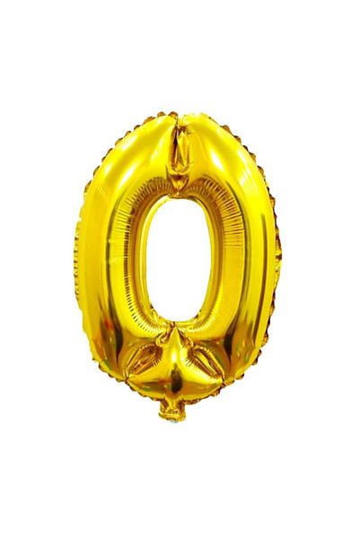 Party and Story Foil number balloon, 80 cm, gold, 32 inches