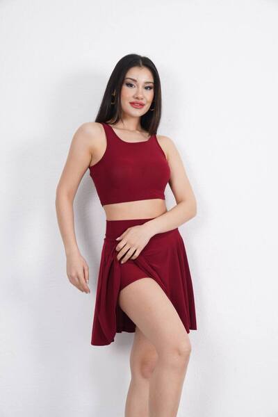 fiabafashion FIBAFASHION طماق قصيرة مع تنورة واسعة