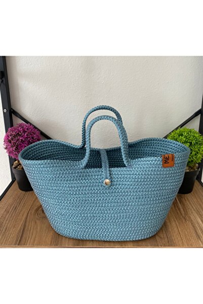 Metasupla حقيبة يد بمظهر الجوت من القش، حقيبة يد، حقيبة يومية