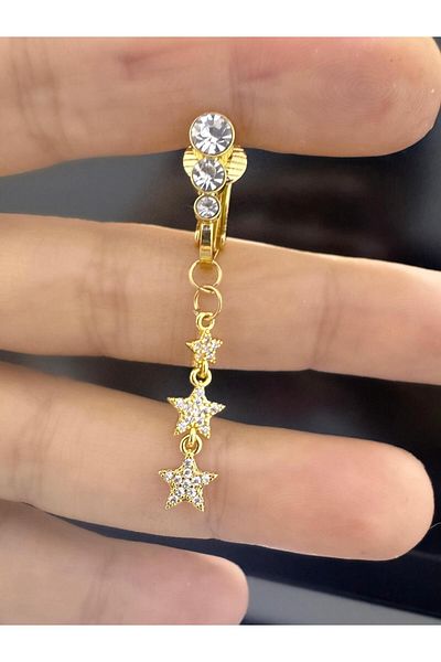 Arescollection Holeless (No Need for Hole) Compression Star Hanging Belly Piercing