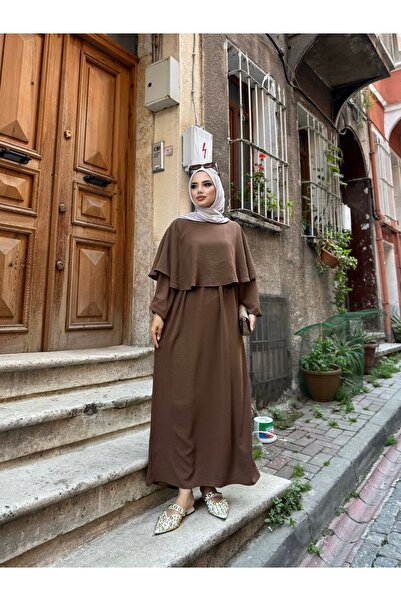 Enfa Tesettür Pelerinli Elbise