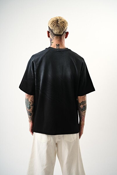 Respire Men's Res Studio Written Oversize T-Shirt Black