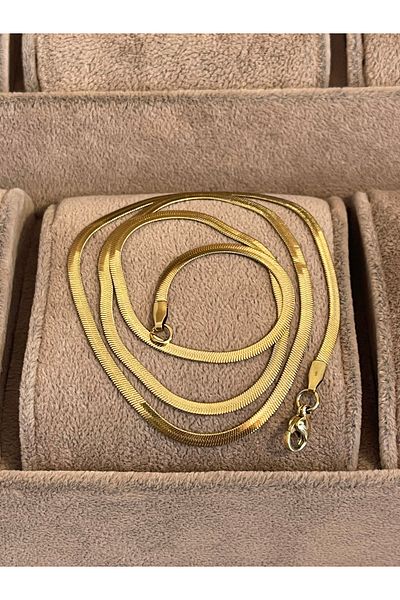 Rupen Kraft 316 L Surgical Steel Crush Snake Model Stainless Tarnish Gold Steel Chain