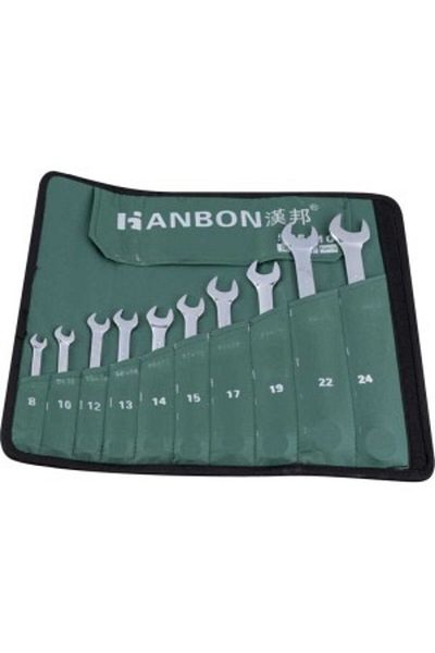 Hanbon Cr-V Combination Wrenches Set 10 (8-24Mm) - Hb565110
