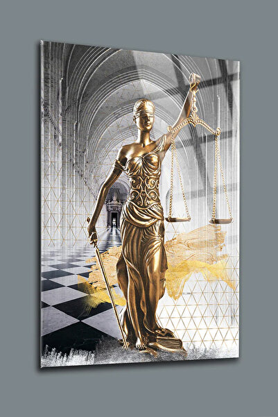 Glass Decoratıon Tabloul din sticlă Balanța Justitiei