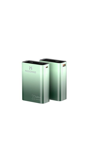 MOOGMAX Moog Max 20000mAh Mini Power Bank with Digital Display, 2 PD and USB Ports, Purple