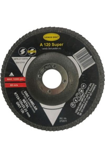 Venus Dsh Disc Lam. Front Metal Kt29 - 125X22.23 Mm, Gr.120