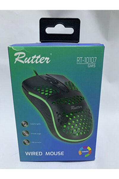 abnturk Kablolu Rgb Işıklı Oyuncu Mouse Siyah Renkli Mouse Fare
