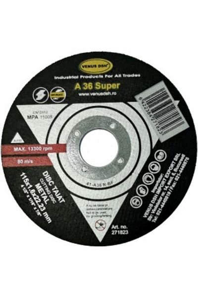 Venus Dsh Metal Cutting Disc 41-A36 R-Bf - 230X2X22.23 Mm