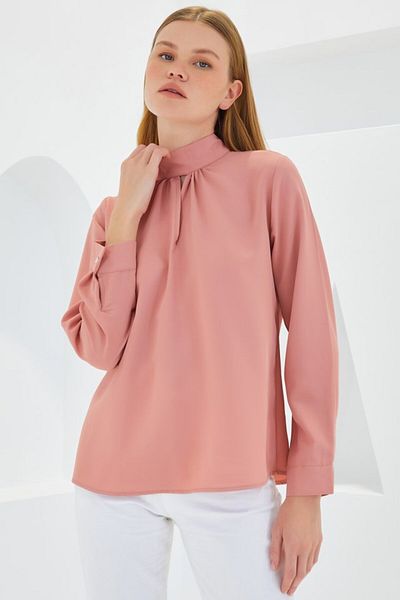 modaserdem 0418 Window Detailed Blouse - Dried Rose