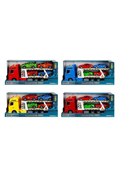 Sunman Oyuncak Maxx Wheels Sesli Ve Işıklı Transporter 2 Katlı 4 Araçlı 44 Cm. 1:24 S02002326
