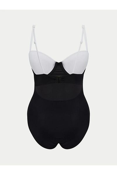 LC Waikiki Lcw Dream Black Heart Neck Strap Women's Swimsuit