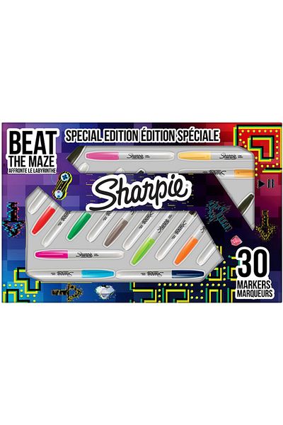 Sharpie Fine Permanent Marker 30 Pieces Box-Maze