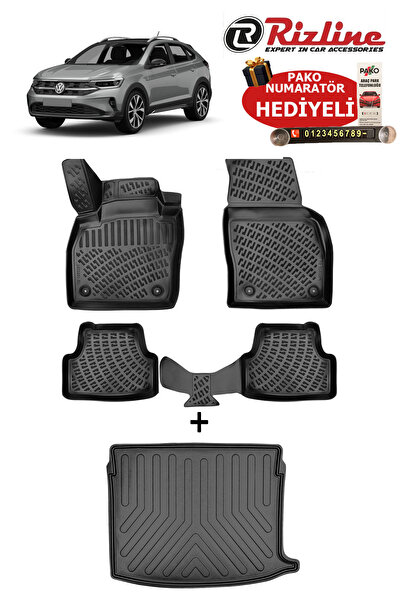 Rizline Volkswagen Taigo 2020-2025 Arası Havuzlu Paspas ve ÜST KADEME Bagaj H...