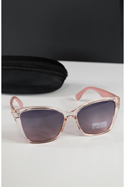 PARUNIV Women's Sunglasses, PARUNIV, Polarized, UV400, Gold Ornament, Pale Pink