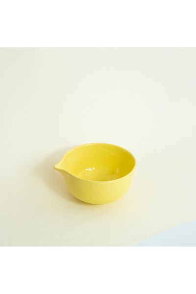 Beige & Stone Ceramic Bright Yellow Matcha Bowl
