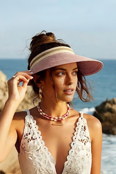 LAGRANZE Vizor Straw Hat Sun Protective Visor