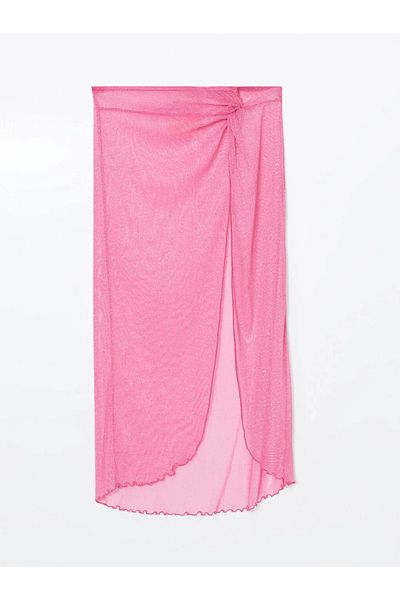 LC Waikiki Lcw Dream Pink Elastic Waist Glitter Women's Pareo