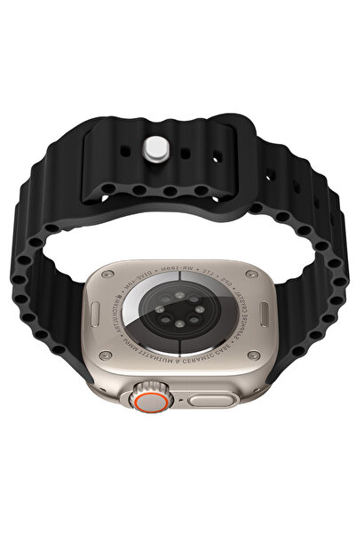 LUVLU Curea din silicon moale compatibilă cu Apple Watch Ultra, Ultra 2, din seria 10 până la 1 - 42-44-45-49 mm