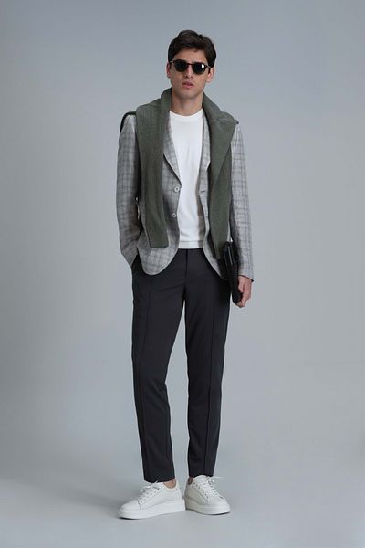 Lufian 111190324 Simon Smart Ανδρικό παντελόνι Chino Slim Fit Ανδρικό παντελόνι πράσινο
