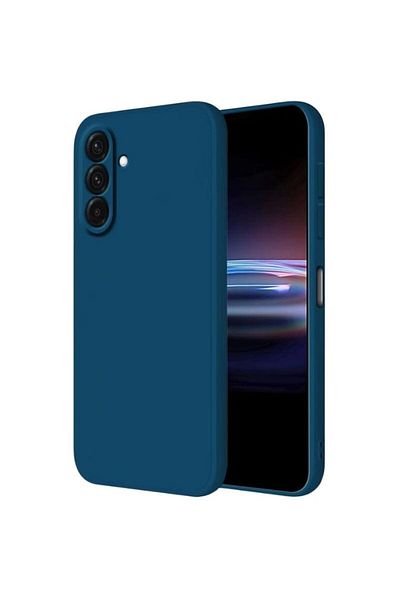 OEM Phone Case for Samsung Galaxy A26 5G, Dark Blue Silicone with Camera Protection, BzStore