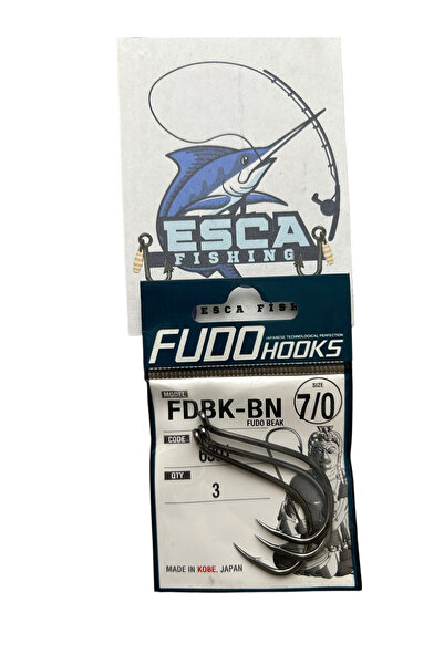 esca fishing FDBK-BN 7/0 SİNARİT , MERCAN CANLI İÇİN İĞNE FUDO 1 PAKET 6301