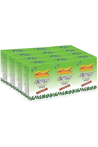 barsdepo Ayurvedic Turmeric Soap from Biari - Pack of 12