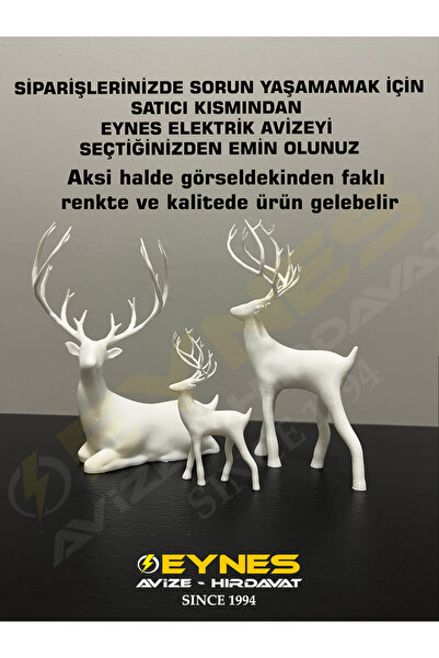 Eynes Aydınlatma Geyik Dekoru Yılbaşı Dekoru Ev Dekorasyonu