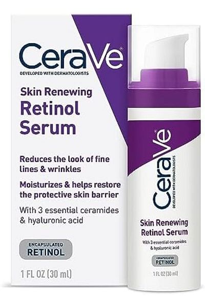 CeraVe سيروم الريتينول المضاد للشيخوخة من سيرافي للوجه، 1 أونصة سائلة، خالٍ من العطور، لجميع أنواع البشرة، 30 مل