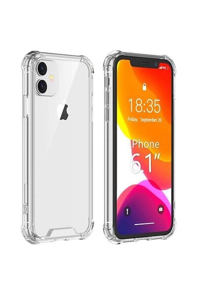 OEM Husa compatibila cu iPhone 11, Anti-Shock, Silicon Transparent, Cu Protectie Camera, BzStore