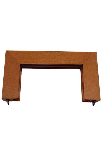 Nusrat Bilişim Accesoriu pentru geanta Bursu dreptunghiulara de culoare lemn inchis de 16 cm