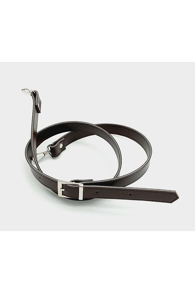 Nusrat Bilişim Accesoriu Geanta 120X2 Cm Piele Sintetica Catarama Argintie Culoare Maro Inchis Maner Geanta