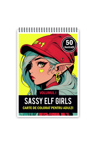 Legendary Gifts Βιβλίο ζωγραφικής για ενήλικες, 50 εικόνες Sassy Elf Girls - ...