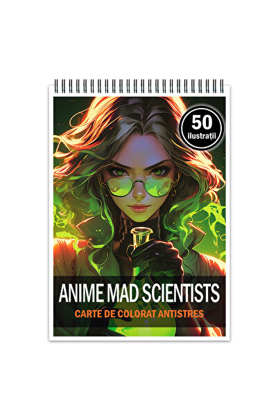 Legendary Gifts Carte de colorat pentruantistres, 50 de ilustratii, Anime Mad...