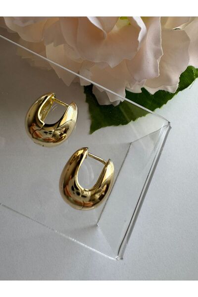 MODA 14K Rengi Vip Seri Çelik Küpe 17mm