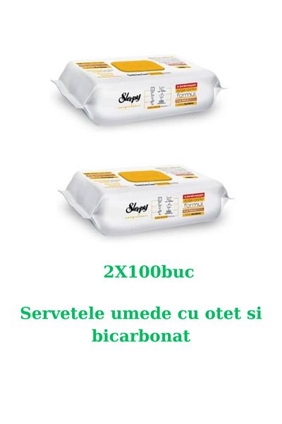 Sleepy Pack of 2 Sleepy Easy Clean Herbal Soap Additive Multi-Surface Wet Wipes, 2x100 pcs