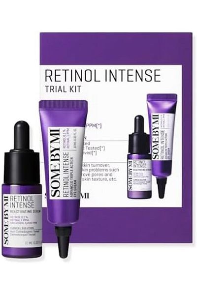 Some By Mi Retinol Intensive Eye Cream and Serum Set, Trial Kit, Unisex, 77ml, All Skin Types