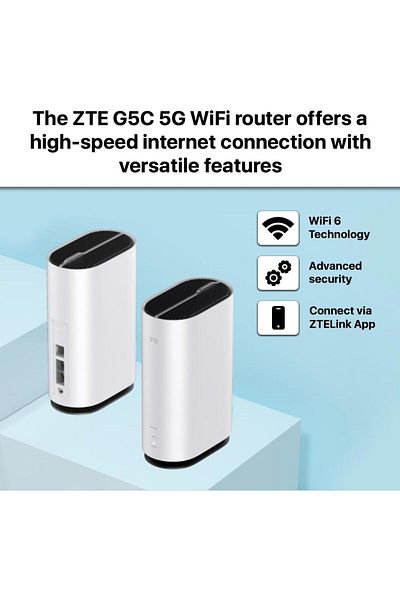 ZTE G5C 5G WiFi 6 Fast Indoor Router for Whole Home, Unlocked,