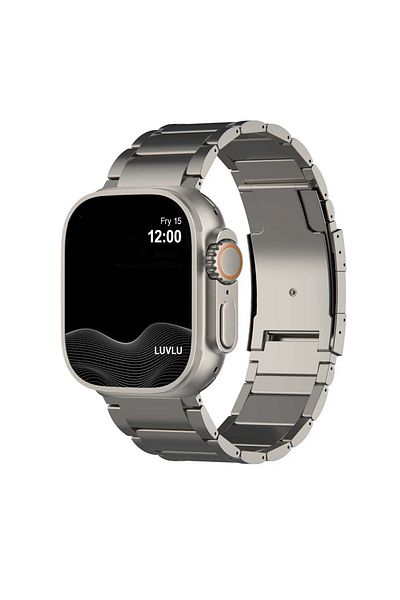 LUVLU Titanium Band Compatible With Apple Watch Ultra 2 And Ultra 49mm, Easy Adjustable, Comfortable Grip