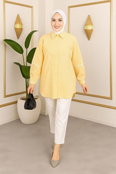 sd butique Çizgili Kadın Tunik– Rahat Kalıp, Cepli, Yazlık Pamuklu Gömlek, Günlük ve Şık Kombinler İçin