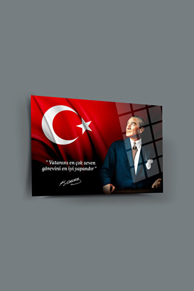 Glass Decoratıon Pictură pe sticlă Atatürk 38
