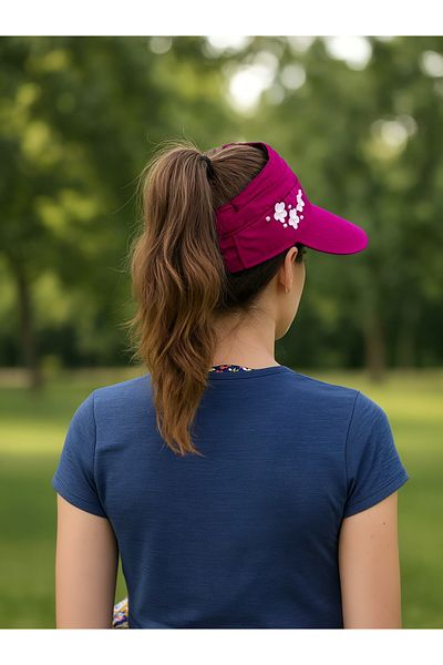 LAGRANZE Women's Wide Brim Visor Sun Hat - Adjustable Summer Brim Velcro Beach Hat
